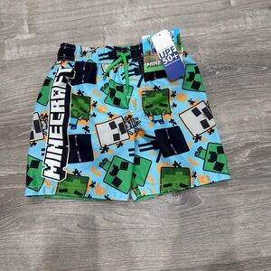 Blue and Green Athletic Bottoms with Geometric Design